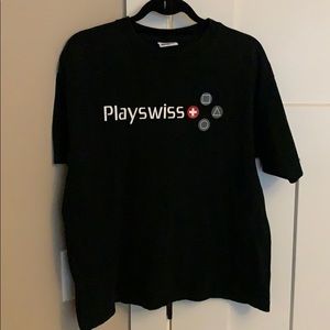 PlaySwiss black tee